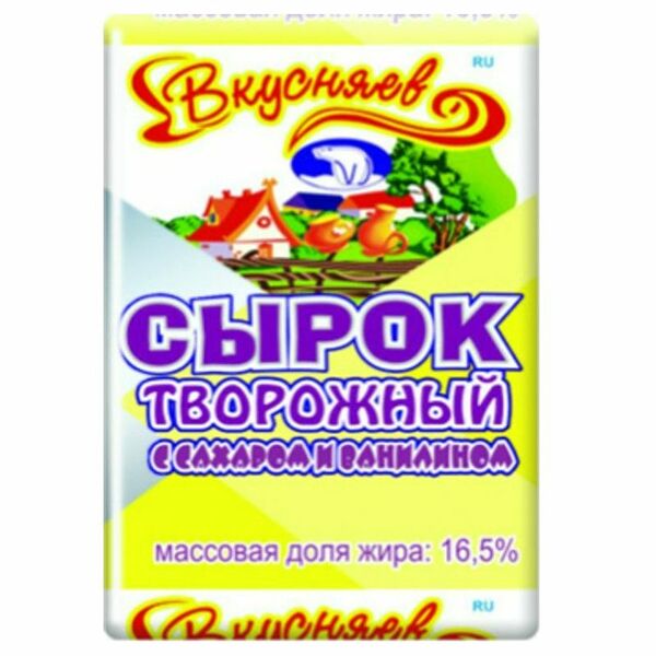 Сырок творожный Алабуга с сахаром и ванилином 16.5%, 100г