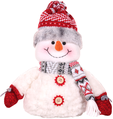 

Фигура новогодняя Homeclub Снеговик в варежках 28см, красный/серый, в ассортименте