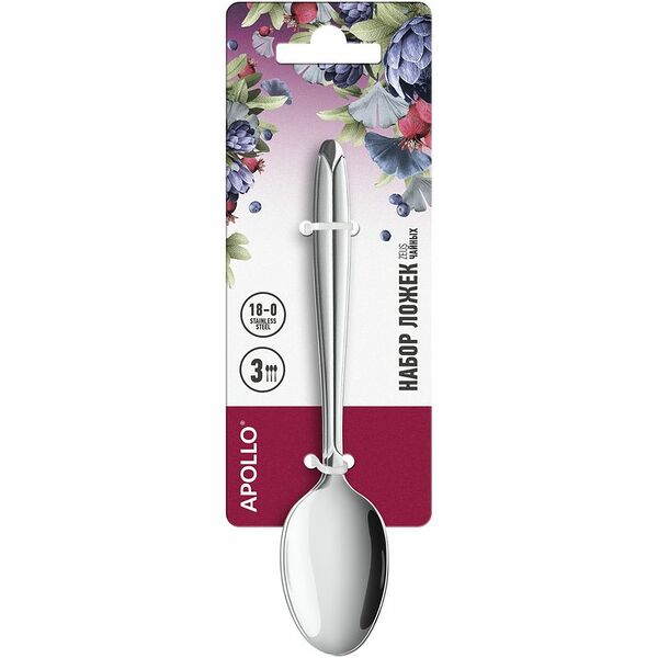 Набор чайных ложек APOLLO Zeus нержавеющая сталь Арт. ZUS-53, 3шт