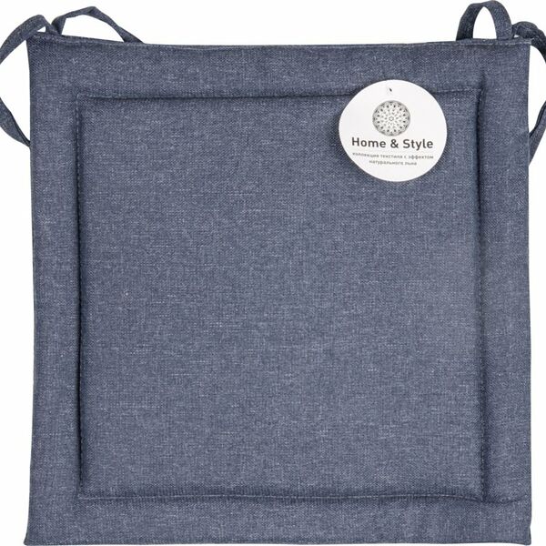 Подушка на стул цвет - индиго ТМ Home & style (Хоум энд стайл), 40x40