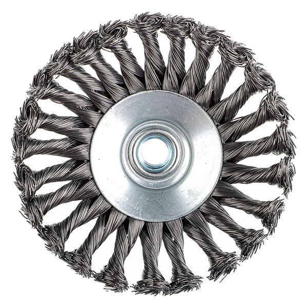 Ермак щетка металл. для ушм 125мм/м14, крученая (тарелка)