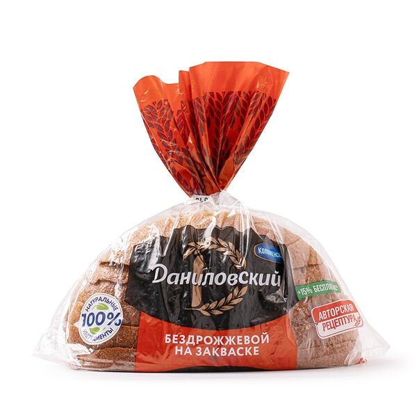 Хлеб Коломенское Даниловский ржано-пшеничный бездрожжевой, 350г