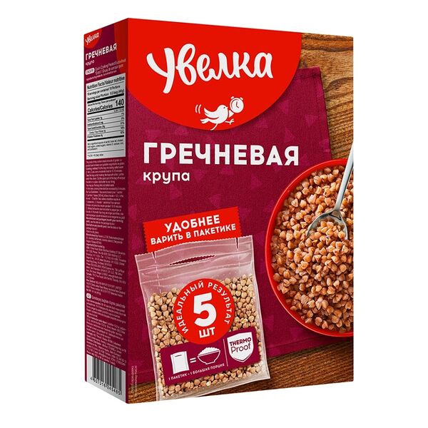 Гречка Увелка Экстра 5 пакетиков 400 г