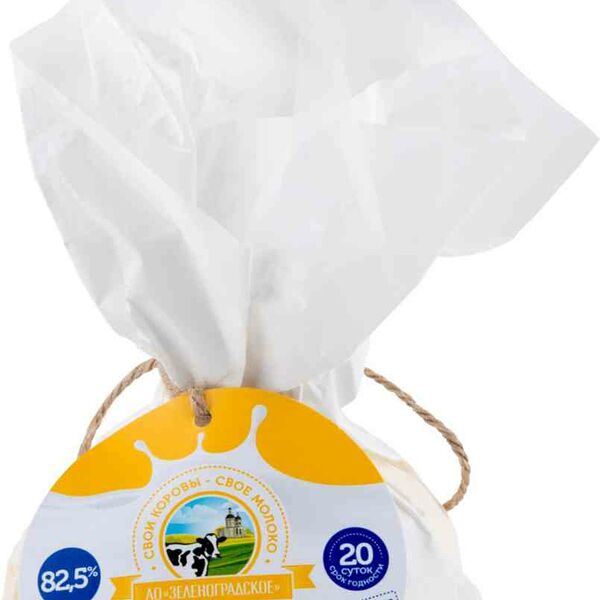 Масло сладко-сливочное АО Зеленоградское Традиционное несолёное 82,5%