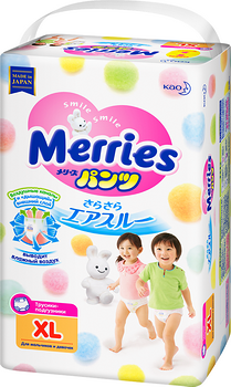 Трусики-подгузники BIG 12-22кг, Merries (38шт) Merries Mega вес 38