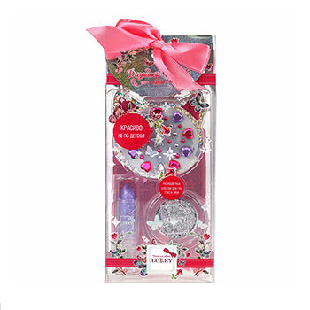 Игровой набор Lukky детской декоративной косметики №6 Сиреневый Котик, Китай