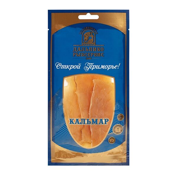 Кальмар Дальпико Рыбсервис командорский сушено-вяленый филе 40г