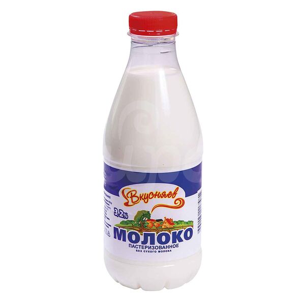 Молоко Вкусняев 3.2% 930гр Пастеризованное ГОСТ пэт