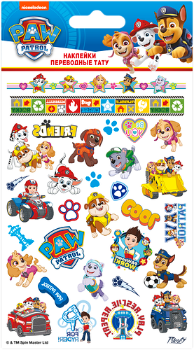 Наклейки-тату Щенячий патруль 4, переводные Арт. АКС-1101