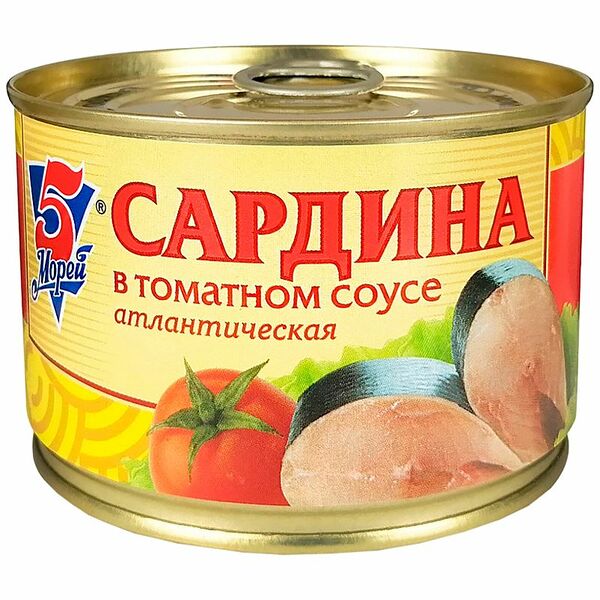 Сардина атлантическая 5 Морей в томатном соусе
