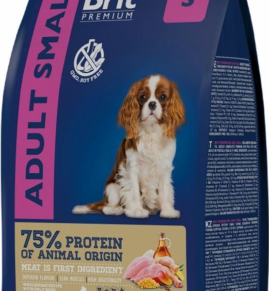 Сухой корм для собак Brit Premium Dog Adult Small с курицей 1кг