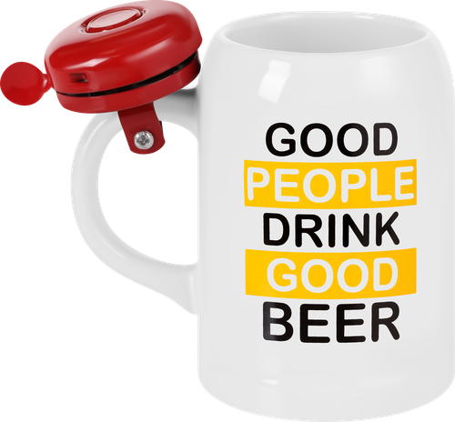 

Кружка для пива HOMECLUB со звонком 490мл, керамика, Арт. BBM-1