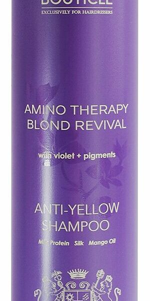 BOUTICLE Шампунь для осветленных и седых волос с анти-желтым эффектом Amino Therapy Blond Revival, 500 мл