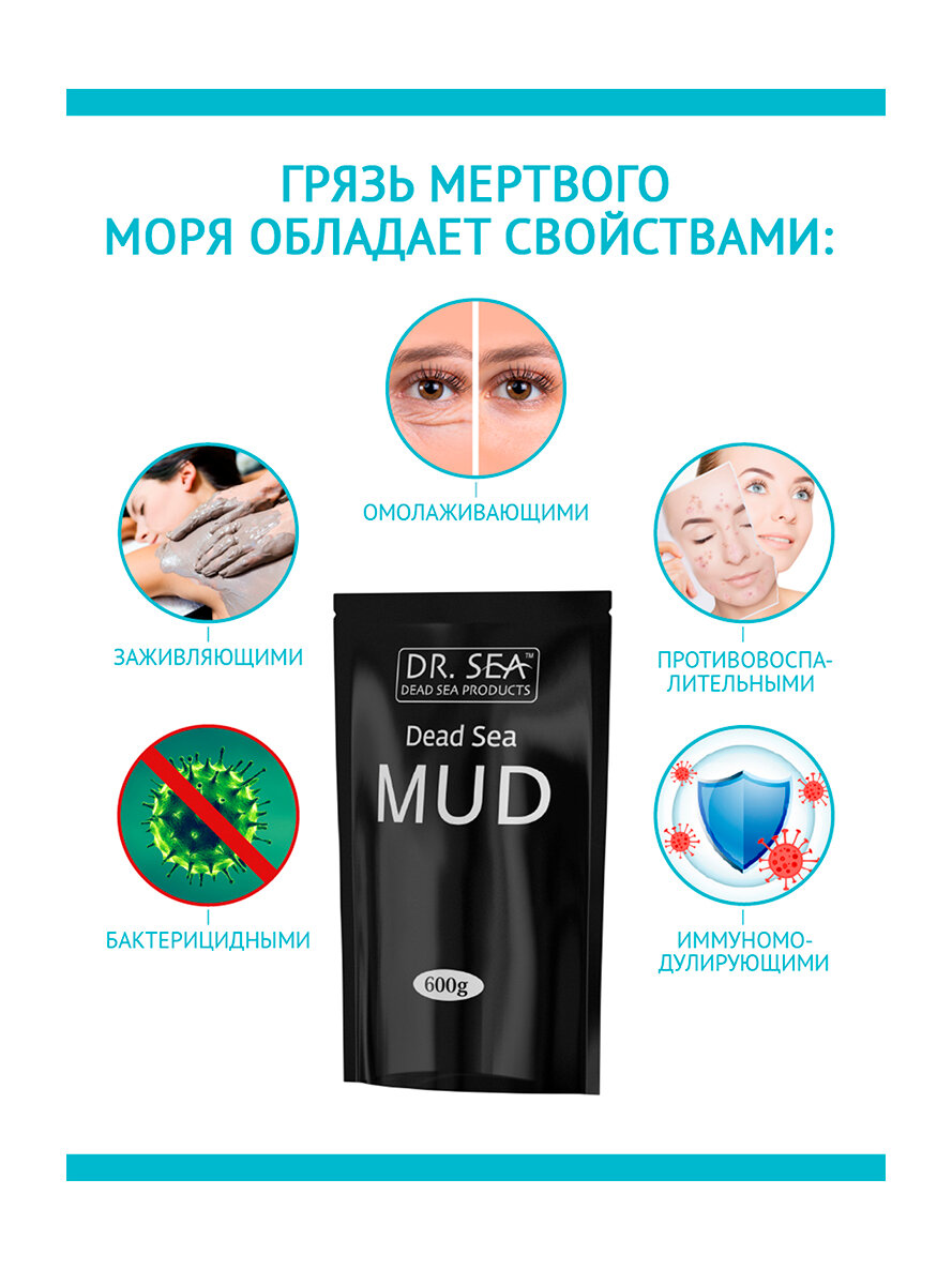 

Грязь для тела Dr.Sea Мертвого моря черная минеральная 600 г