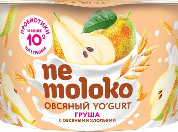 Продукт овсяный Nemoloko Yo'Gurt Груша с овсяными хлопьями