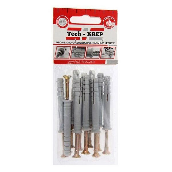 Дюбель-гвоздь с потайной манжетой TECH-KREP 8х60мм 10шт