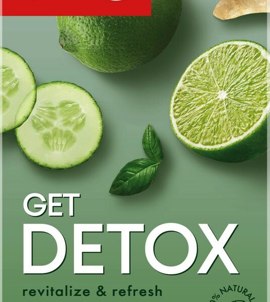 Чай зеленый Tess Get Detox Revitalise & Refresh в пакетиках, 20 шт