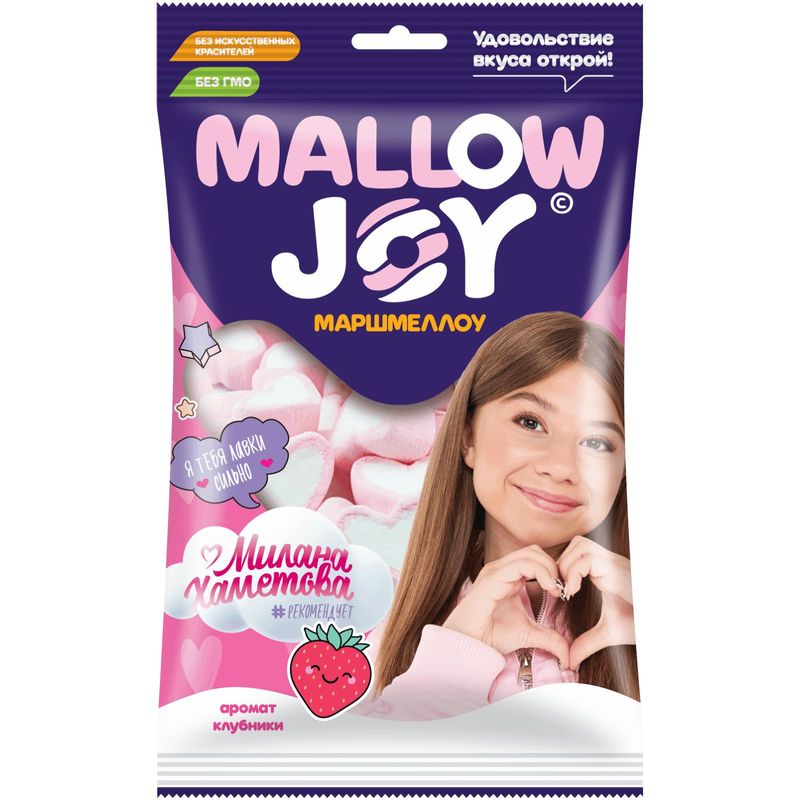 

Маршмеллоу Mallow Joy с ароматом клубники, 100 г
