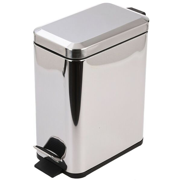 Ведро для мусора Домовой с педалью, нержавеющая сталь, 5л
