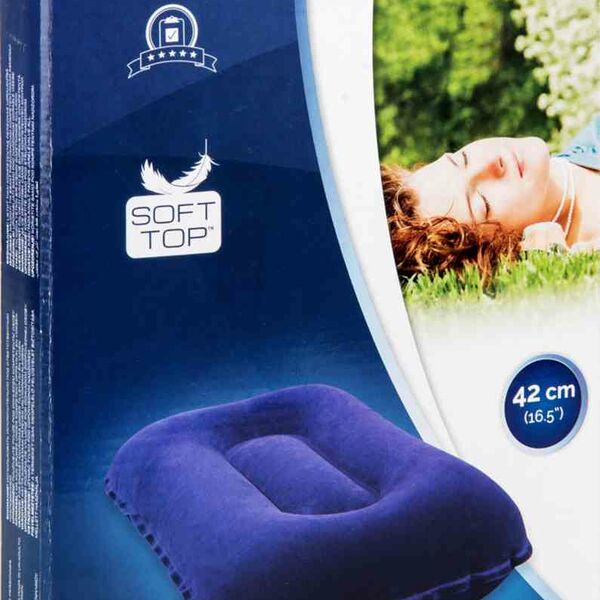 Подушка надувная Bestway Soft Top, 42х26х10 см