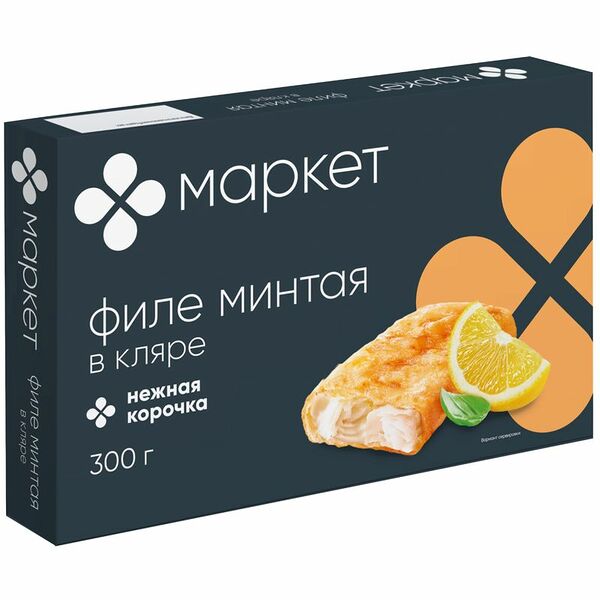 Филе минтая в кляре мороженое Маркет, 300г