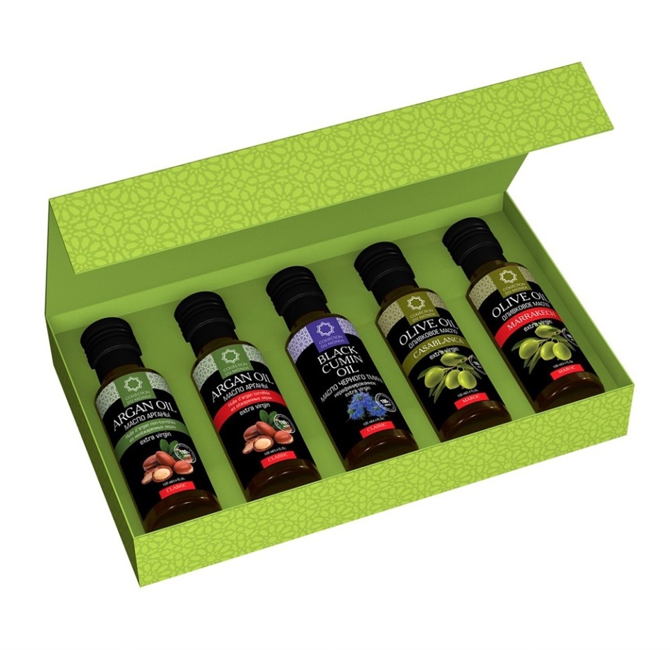 

Подарочный набор Collection Du Monde Extra Virgin масла растительные 100 мл х 5 шт.