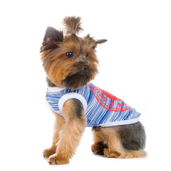 Футболка для собак XS голубой (унисекс)