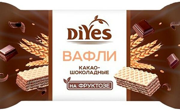 Вафли DiYes с какао на фруктозе 85г