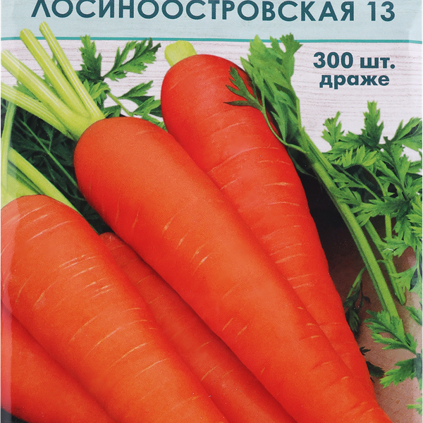 Семена ПОИСК Авторские сорта и гибриды, Морковь Лосиноостровская 13, в драже, 300шт