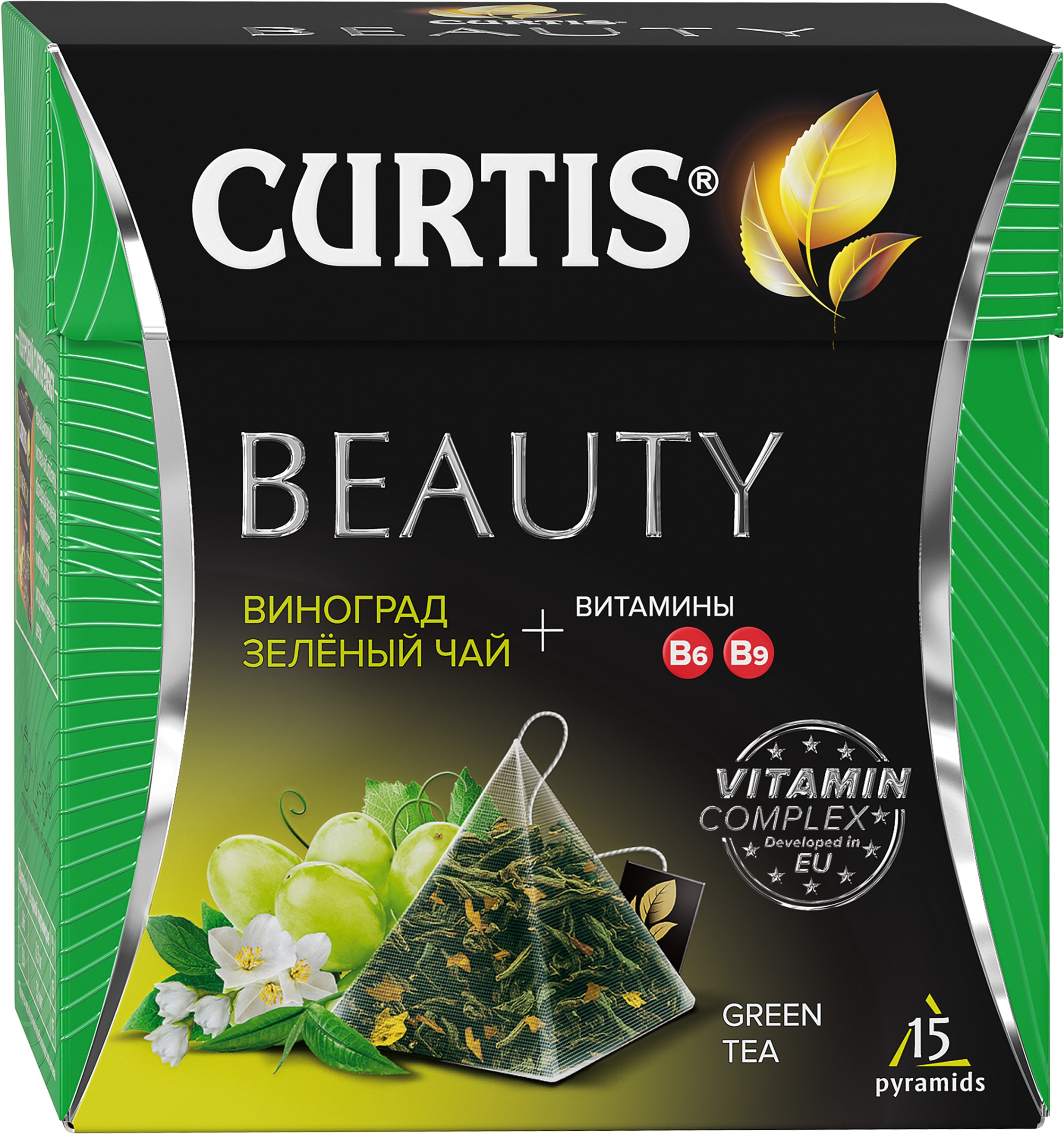 

Чай зеленый Curtis Beauty ароматизированный 15 пакетиков 25.5 г