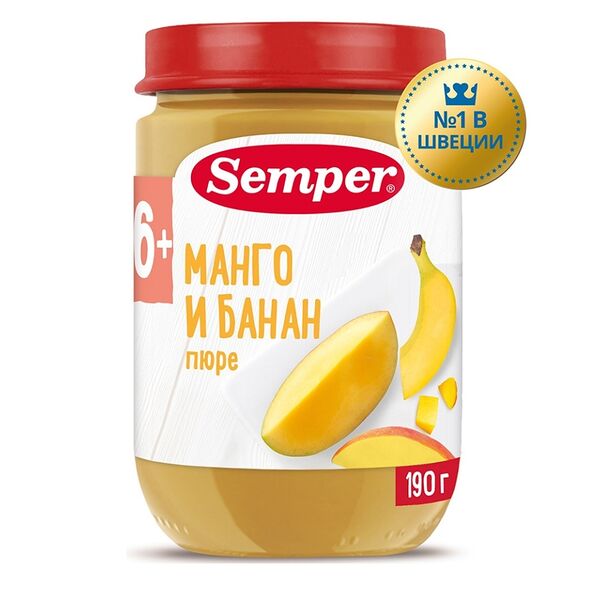 Пюре Semper манго-банан
