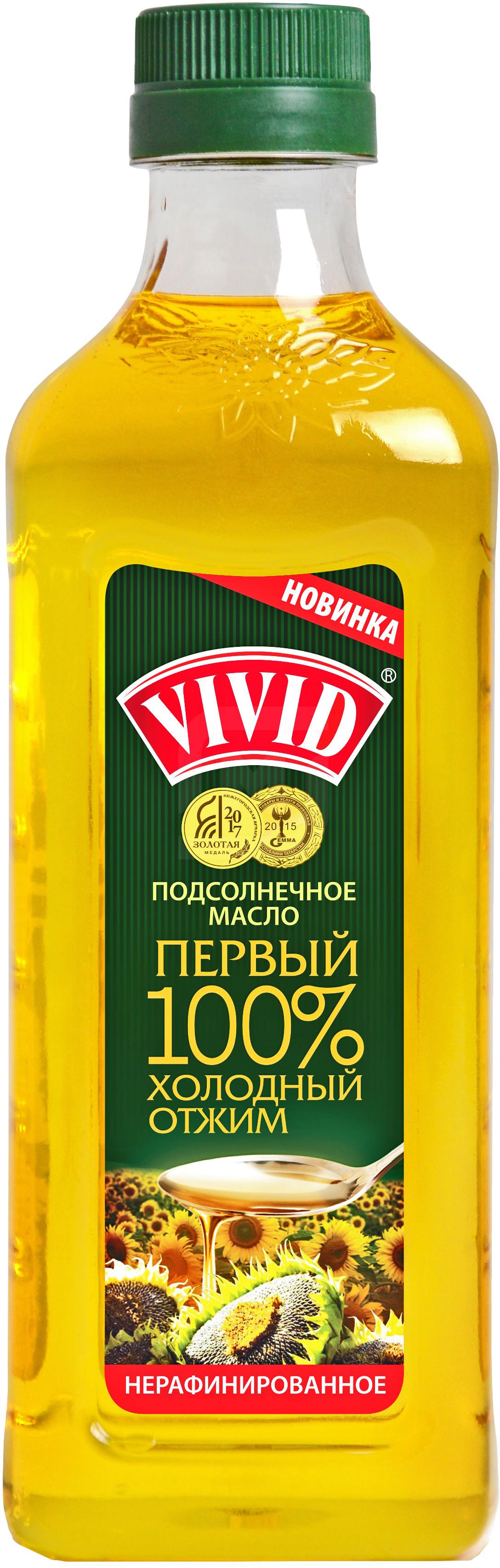 

Масло подсолнечное Vivid холодный отжим нерафинированное