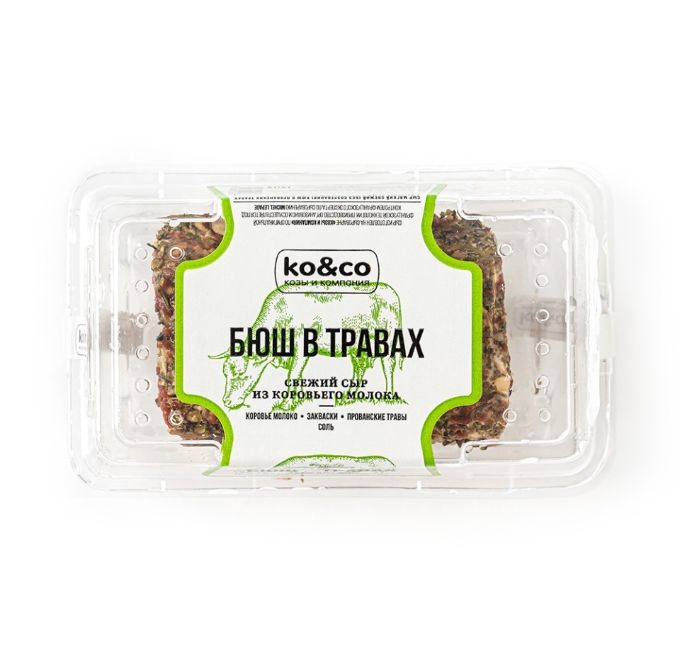 

Сыр мягкий свежий Ko&Co без созревания Бюш в прованских травах из коровьего молока м.д.ж. в с.в. 45% 110 г