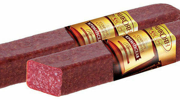 Колбаса сырокопченая Кремлевская ТМ Микоян вес