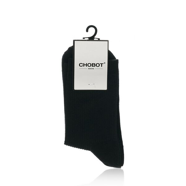 Женские однотонные носки Chobot 5221-003 , Черный , р.25