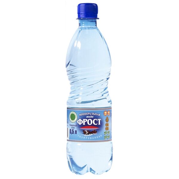 Вода минеральная ФРОСТ фторосодержащая газ пэт 0.5л.