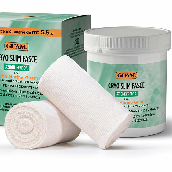 GUAM Бинты-обертывание для снятия отечности ног с охлаждающим эффектом, 2 шт