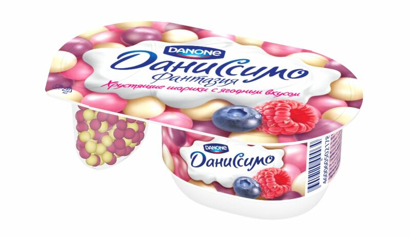 Купить Йогурт Даниссимо Фантазия хрустящие шарики с ягодным вкусом 6,9% ...