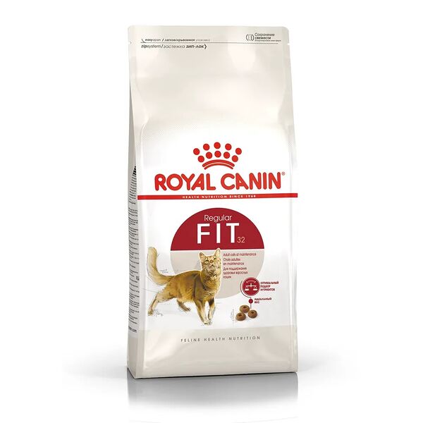 Корм сухой Royal Canin Fit 32 сбалансированный для взрослых умеренно активных кошек от 1 года, 400 г