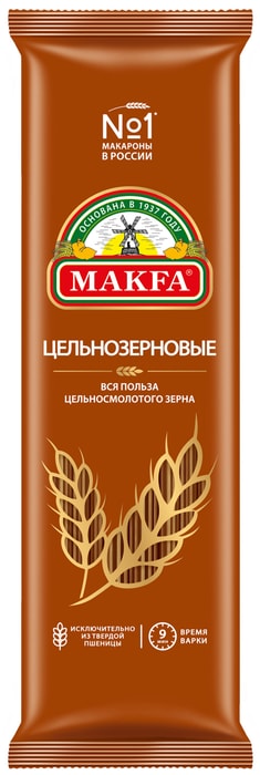 

Макаронные изделия цельнозерновые Makfa с зародышем и клетчаткой 500 г