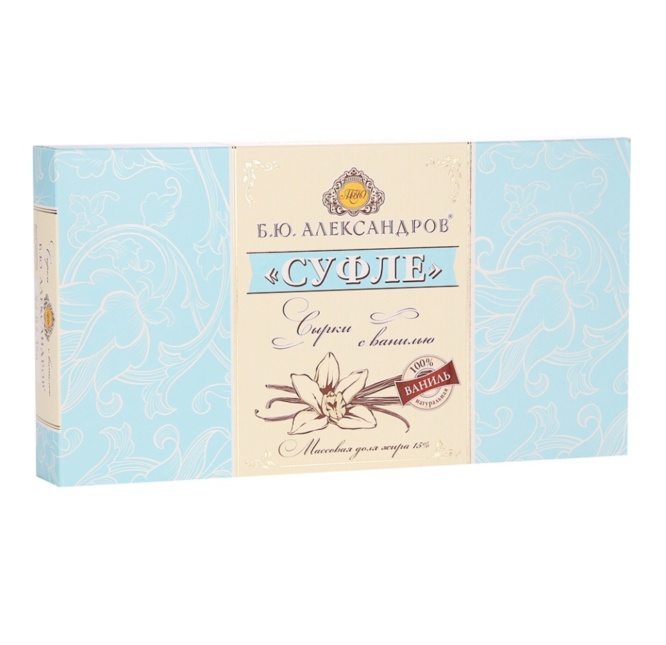 

Сырки творожные Б.Ю.Александров Суфле 15% с ванилью 150г Россия, БЗМЖ