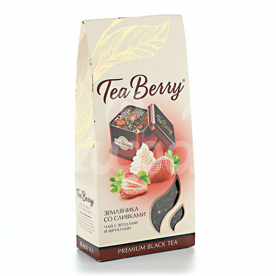 Чай Tea Berry 100гр Земляника со Сливками Черный Листовой