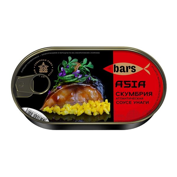 Скумбрия атлантическая Барс в соусе Унаги 175 г