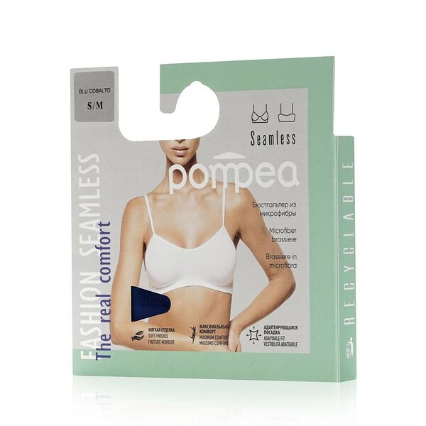 Женский бюстгалтер из микрофибры Pompea, Темно-синий, S/M