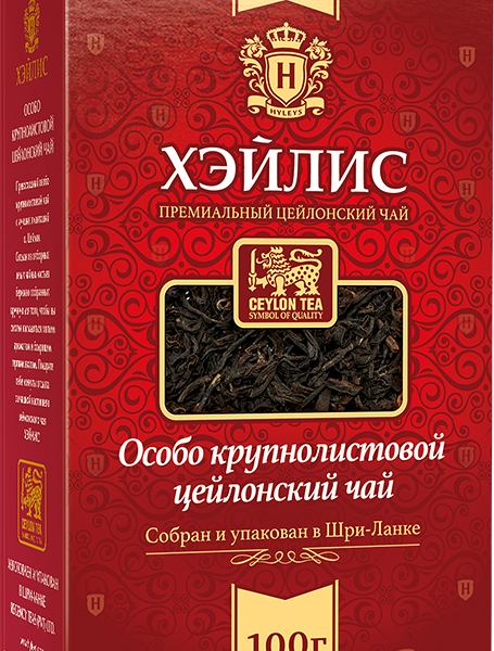 Чай черный Hyleys Бордовая пачка, чёрный кр/лист 100г