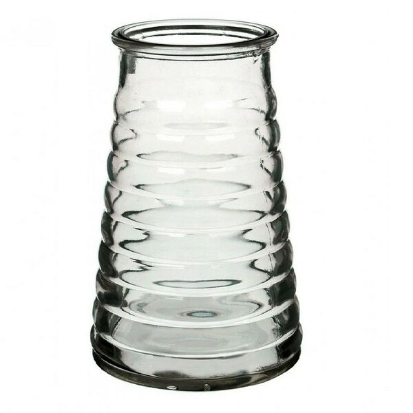 Ваза NiNaGlass Конориф 1, высота 19.5 см, конус, стекло, серый