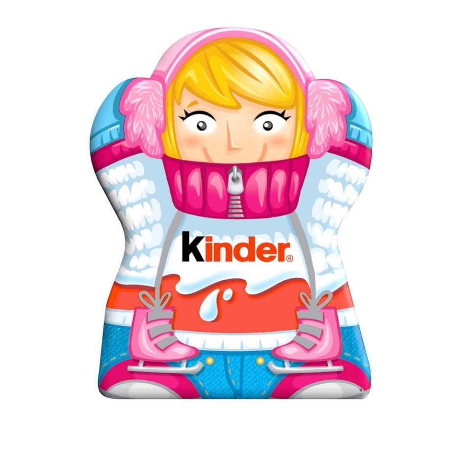 

Шоколад Kinder молочный фигурный с внутренним молочным слоем, 1 шт., дизайн в ассортименте 35 г