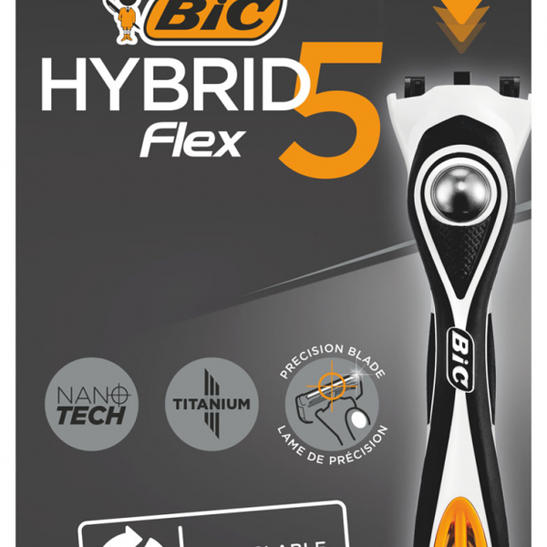 Бритвенная система со сменными кассетами flex5 hydrid (флекс5 гибрид) ТМ BiC (БиК)