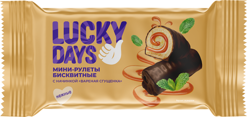 Мини-рулеты Lucky Days с вареной сгущенкой 175 г