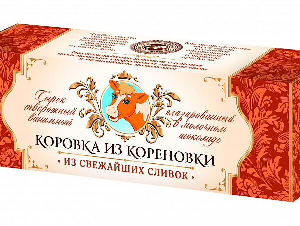 Сырок творожный глазированный Коровка из Кореновки Ванильный в молочном шоколаде 23%